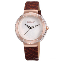 New Fashion SKONE 9344 flower decorated women wrist watch